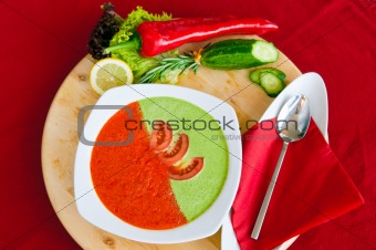 Bowl of vegetable soup
