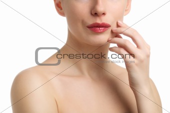 Face closup of young woman  