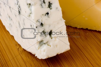  Danish blue cheese with Swiss cheese slice