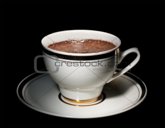A cup of chocolate drink
