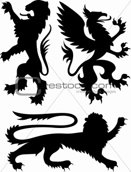heraldic royal griffin crest design