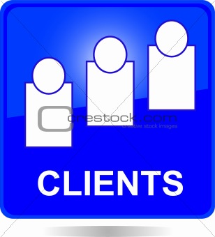 blue square clients button