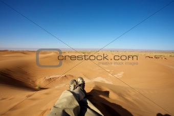 Relaxing in the dunes