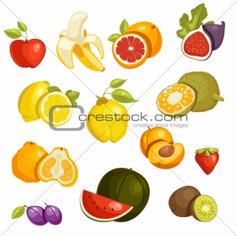 Fruits Set isolated