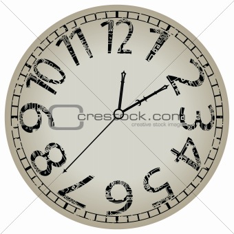 abstract clock against white