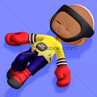 cute and funny childish cartoon boxer