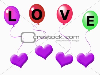 Hearts and balloons