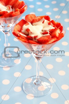 Strawberries in glasses