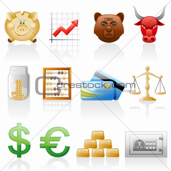 Finance icon set. 
