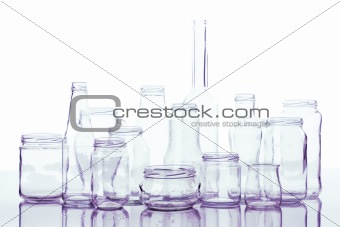 glass containers background