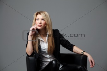 Woman talking over the phone