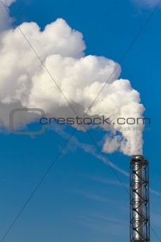 Polluting smoke coming out of chimney 