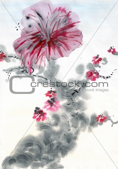 Illustration abstract flower