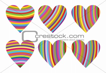 colorful  hearts