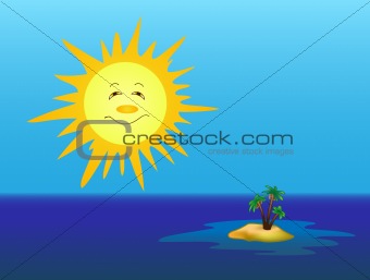 Sun and island