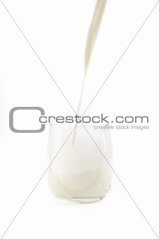 pour milk isolated