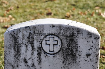 Cemetery Headstone with cross