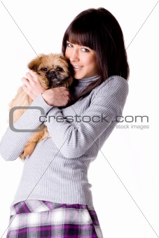 Hugging with my puppy
