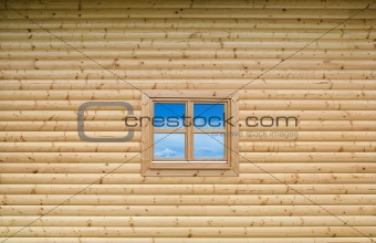 Wooden cottage wall