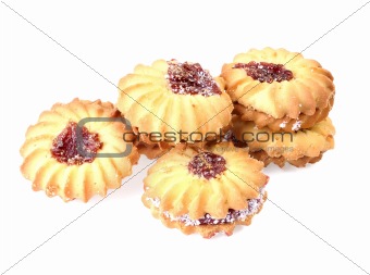 butter biscuits isolated on a white background