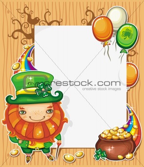 St Patrick's Day cartoon frame