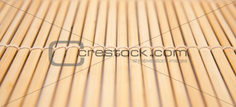 Closeup of a bamboo mat