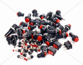 Switches, buttons, fuses, electronic components