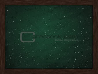 green chalkboard snow