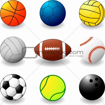sport balls - vector