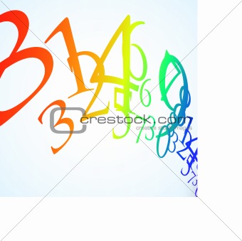 the abstract color number background