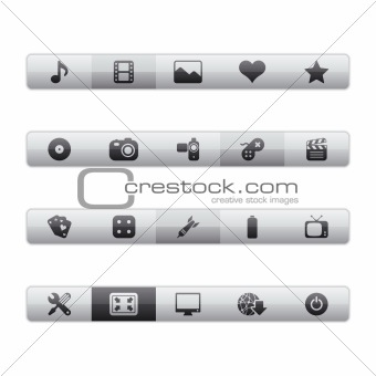 Interface Icons - Multimedia Gray