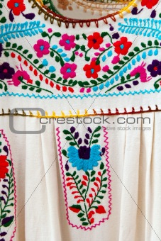 Mexican embroidered Chiapas dress 