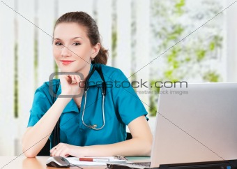 Doctor with laptop