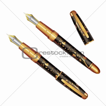 Old pen with decoration