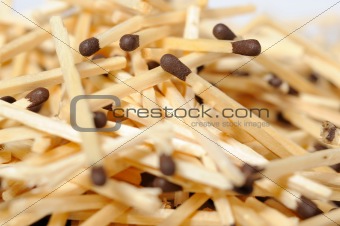Background of many brown matches