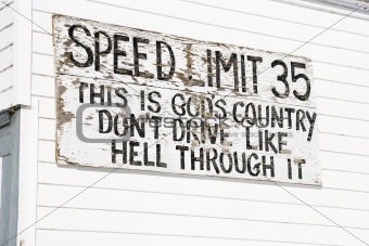 Funny speed limit sign.