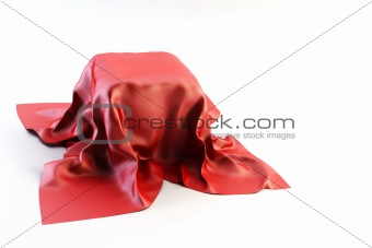 box covered by cloth 