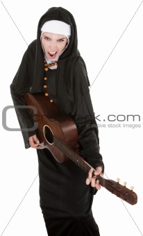 Nun With Guitar