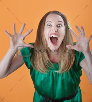 Woman Trying To Scare Others