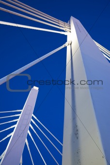 White bridge under blue sky