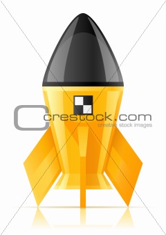 yellow cosmic rocket