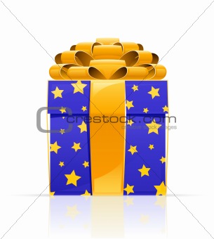 gift box with golden bow