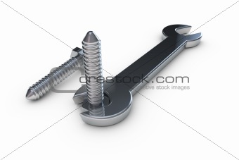 Wrench with screws