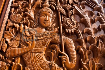 Thai carving patterns.