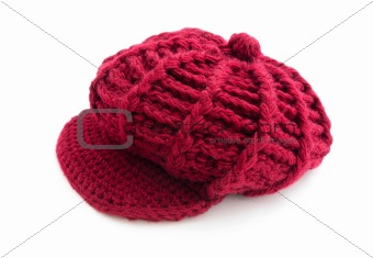 Red wool cap
