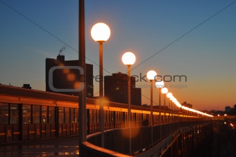 Washington Ave Bridge at sunset