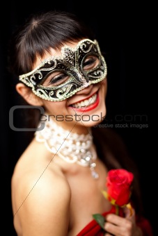Woman wearing a  mask