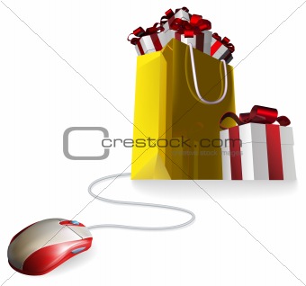 Mouse gift shopping bag