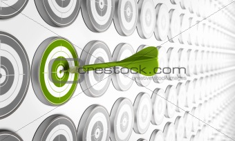 green target andgreen arrow