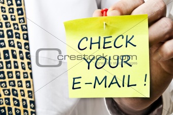 Check your e-mail post it